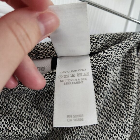 Liz Claiborne Black/White Silk/Wool Blend Long Skirt - Picture 4 of 8